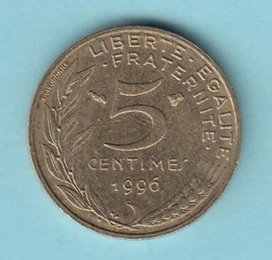 FRANCE 1996  5 centimes - Marianne  - KM#933 - R.465  circ. - Picture 1 of 2