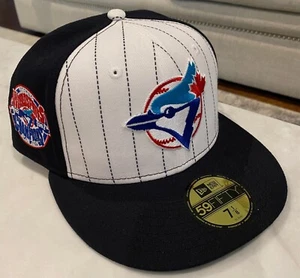 NWT New Era 59fifty Toronto Blue Jays World Champions Rail Fitted Hat Sz 7 1/8 - Picture 1 of 2