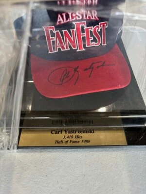 Carl Yastrzemski Signed All-Star Fanfest Baseball Hat JSA COA w/Hat Display AUTO - Image 1 of 2