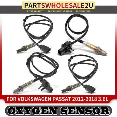 4x Sensor de oxígeno O2 aguas arriba y aguas abajo para Volkswagen Passat 2012-2018 3,6 L Foto 1 de 4