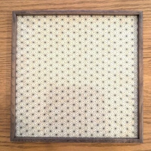Bandeja cuadrada de madera para marquetería Hakone Yosegi Φ23 cm/Φ9,1 pulgadas Yosegi Zaiku COMO NUEVA - Imagen 1 de 4