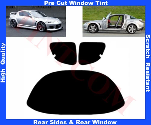 TINTCOM Film Solaire Auto Prédécoupé Teinté Mazda RX8 4P 03-08 Vitres Arrière & Lunette