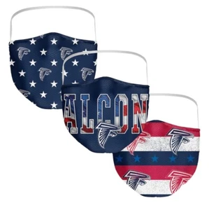 Atlanta Falcons NFL Patriotic Face Masks 3-Pack Adult ( New ) - Picture 1 of 6