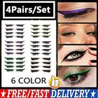 4Pairs Reusable Eyeliner and Eyelash Sticker False Eyelashes Sequin Eye Shadows