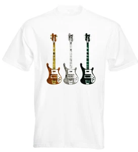 Rickenbacker Bass Guitar T Shirt Chris Squire Bruce Foxton Jam - Foto 1 di 2