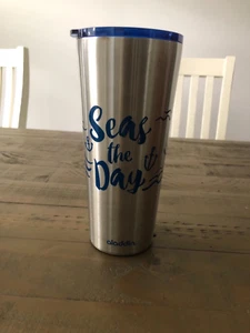 Aladdin 30oz Tumbler Cup With Lid Seas The Day Anchor - Picture 1 of 8