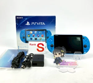 PS Vita PCH-2000 Aqua Blue S Rank Console Sony PlayStation 1Day Ship Region Free - Picture 1 of 16