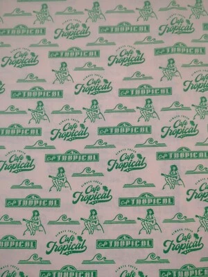 Letrero tropical de telas de camelote SCHITT'S CREEK CAFÉ *100 % algodón 1 yarda Foto 1 de 2