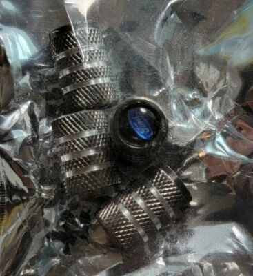 FORD BLUE OVAL CHROME VALVE STEM CAPS 4pk - Image 1 of 3