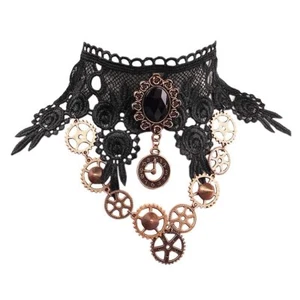 Gotisch Choker Halskette Halsband Ketten Victorian Steampunk Retro Zahnräder ... - Bild 1 von 4