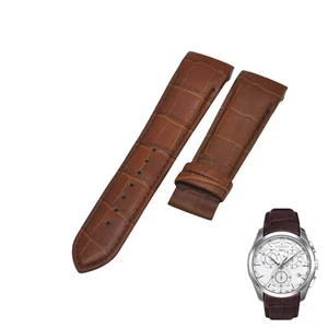 Correa de cuero marrón 23 mm para Tissot T0356171603100 T610028586 - Imagen 1 de 7