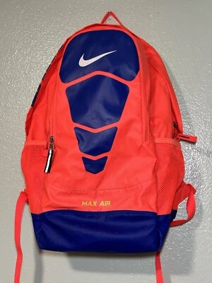 Mochila Nike Max Air Naranja/Neón Volt Amarillo/Azul RARA Vapor Foto 1 de 4