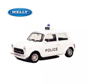 1:43 Welly Diecast Mini Car Mini Cooper 1300 Police Car 1300 White - Picture 1 of 2