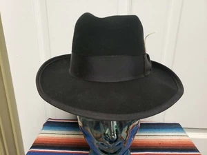 Sombrero Fedora Diseño Capas De Colección Talla Pequeña Negro 100% Lana Negro Pluma Sombrero Banda - Imagen 1 de 12