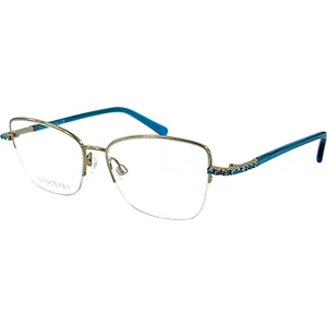 Swarovski SK5472 montatura per occhiali da vista donna semi senza montatura 016 palladio lucido 53-15 - Foto 1 di 5