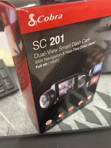 EC! Cobra (SC 201) Dual-View Smart Dash Cam With WiFi, GPS & Live Police Alerts - Picture 1 of 10