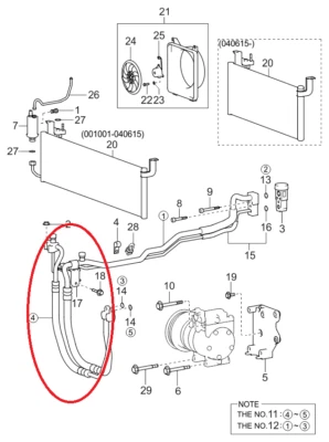 GENUINO NUEVO MANGUERA DE DESCARGA TRAJES KIA OPTIMA 2004-2006 2,7 L A/T #B Foto 1 de 2