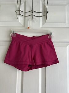 Bloch dance shorts pink girls size petite v waistband great condition