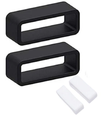 2-Pack Silicone Watch Strap Band Hoop Loop Retainer Buckle Holder Ring Keeper - Image 1 of 4