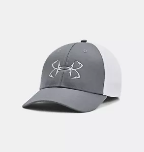 Under Armour Men's UA Fish Hunter Mesh Cap Pitch Gray / White / Mod Gray - Picture 1 of 6