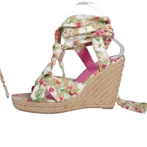 Tophop Espadilles Wedge Sandals Floral Bohemian Summer Holiday UK 6 EUR 39 - Picture 1 of 18