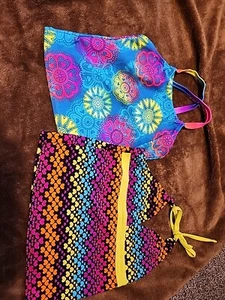 2 Top Pieces Girls Swim Tops OP Size Small 6-6x - Picture 1 of 3