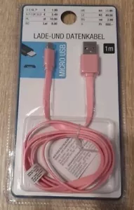 Lade Und Datenkabel 1m Micro USB - Zdjęcie 1 z 3