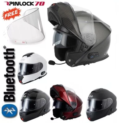 CASCO DE MOTOCICLETA VCAN V271 BLUETOOTH BLINC ABATIBLE DELANTERO PINLOCK GRATUITO ANTI NIEBLA Foto 1 de 3