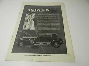 Vintage 1930 Auburn Automobile Company Indiana Man Cave Print Ad 5G8F - Bild 1 von 3