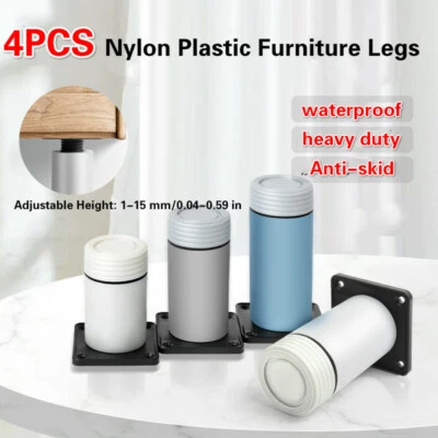 4 X Patas de Mueble Ajustables Pies de Gabinete Resistente Herrajes de Repuesto Foto 1 de 4