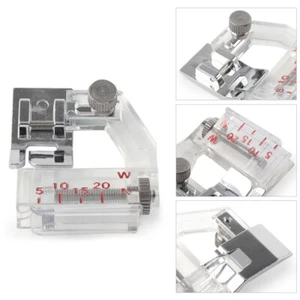 Adjustable Bias Binder Presser Foot Attaching Binding Snap-On For Sewing Machine - Picture 1 of 14