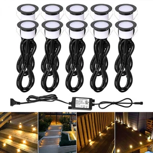 1.77" Low Voltage Black Warm White LED Deck Stair Step Plinth Terrace Lights AU - Picture 1 of 22