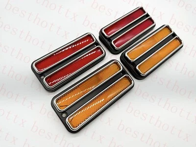 SIDE MARKER LIGHTS CHEVROLET TRUCK C10 1968 1969 1970 1971 1972 4 PC SET NEW GMC - Image 1 of 4