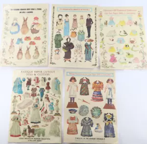 Bambole di carta vintage anni 70 80 Merrimack Publishing fustellate stile vittoriano nuove - Foto 1 di 13