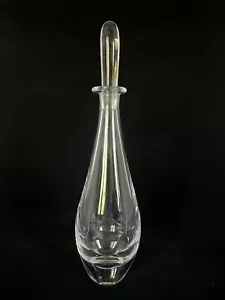 Vintage MCM Orrefors Vicke Lindstrand Signed 12.5” Crystal Decanter w/ Stopper - Picture 1 of 7