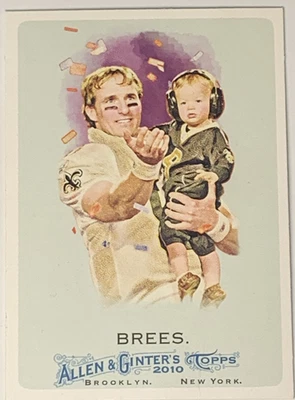 2010 Topps Allen & Ginter #287 Drew Brees Football Champion Super Bowl XLIV Card - Image 1 of 2