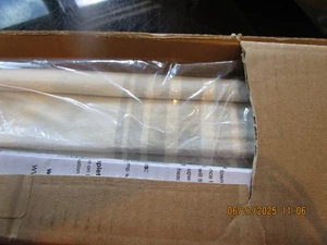 Pottery Barn Riviera Striped Cordless Roman Blackout Shade 32 64 porcelain blue - Picture 1 of 1