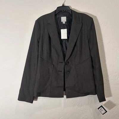 Conjunto de 3 piezas halógenas Nordstrom Blazer Falda Blusa 12P Negro Tejido Astrid Nuevo con etiquetas Foto 1 de 4