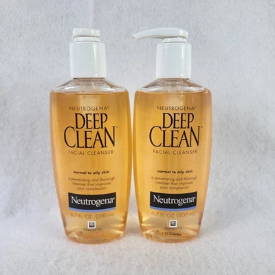 2x Neutrogena Deep Clean Facial Cleanser Normal to Oily Skin Each 6.7fl oz New - Image 1 of 4