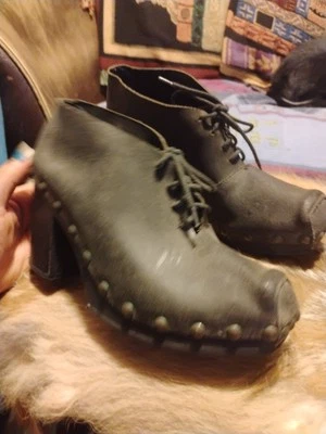 Zapatos hippies vintage años 70 plataforma folclórica bruja años 70 para mujer 9 Foto 1 de 4