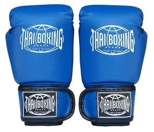 Guantes de Muay Thai THAIBOXING entrenamiento semicuero para principiantes hechos TH talla 8-16 oz - Imagen 1 de 11