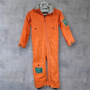 Burton Dry Ride Snow Suit Kids One Piece Insulated Snowboard Orange Size XS - Picture 1 of 10