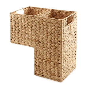 Stair Step Basket, Woven Wicker Hyacinth Staircase Storage Organizer, Natural - Picture 1 of 1