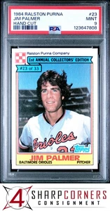1984 RALSTON PURINA HAND CUT #23 JIM PALMER ORIOLES PSA 9 - Picture 1 of 2