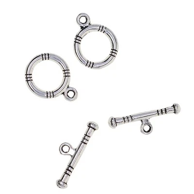 50 Sets Round Loop And Bar OT Toggle Clasp For Jewelry Making Design Repair - Image 1 of 3