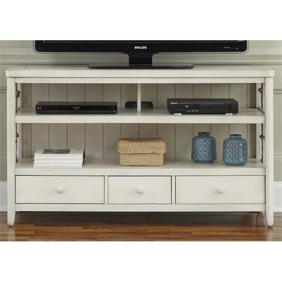 Dockside White TV Console - Image 1 of 1