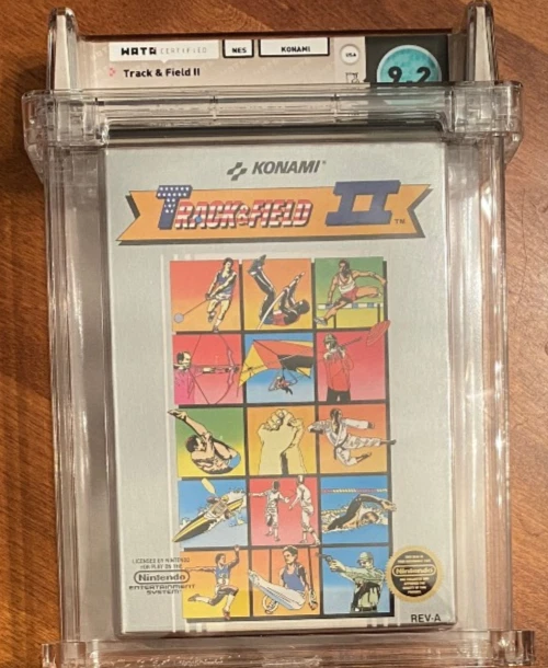 9.2 Track & Field II complete in box nintendo nes wata seal FIRST PRINT MINT 9.2 - Image 1 of 4