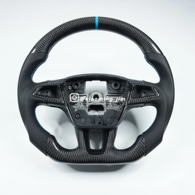 Volante Alcantara de fibra de carbono real para Ford Focus ST/RS Foto 1 de 4