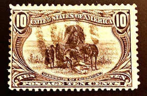 US STAMP TRANS MISSISSIPPI 10c 1898 SC#290 ENGRAVED DBL LINE WMK UNHNG - Picture 1 of 2