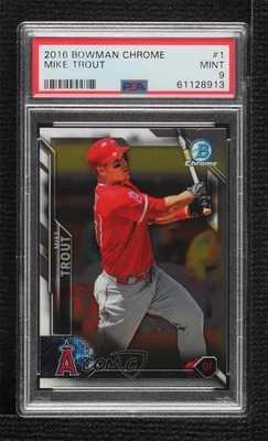 2016 Bowman Chrome Mike Trout #1 PSA 9 MINT - Image 1 of 2